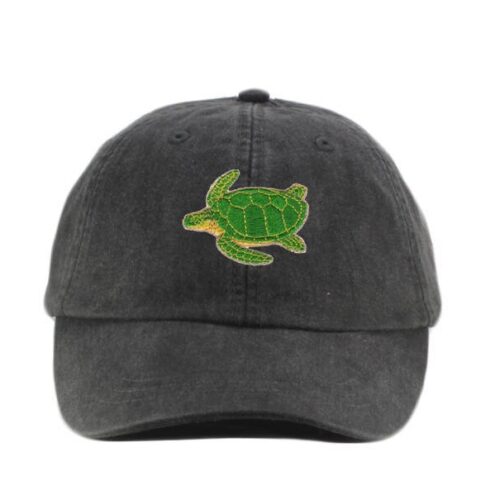 Sea Turtle Embroidered Baseball Cap - Beach & Wildlife Hat Turtle Lover Gift Mom & Dad Cap image 0