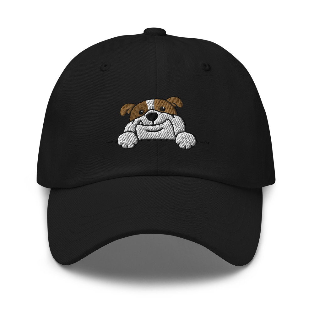 Cute Bulldog Embroidered Baseball dad Hat,Bulldog Lover Gift,Bulldog Owner Hat,Bulldog Mom Gift,English Bulldog Dad Gift,Embroidered Dad Hat image 1