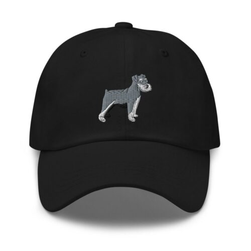 Schnauzer Dog Embroidered Dad Hat - Schnauzer Baseball Cap for Pet Lovers image 1