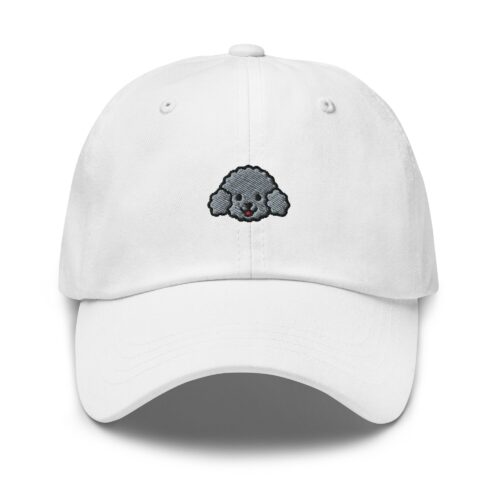 Silver Poodle Embroidered Baseball Cap - Poodle Dad Hat Mom Gift Minipoo Gifts image 0