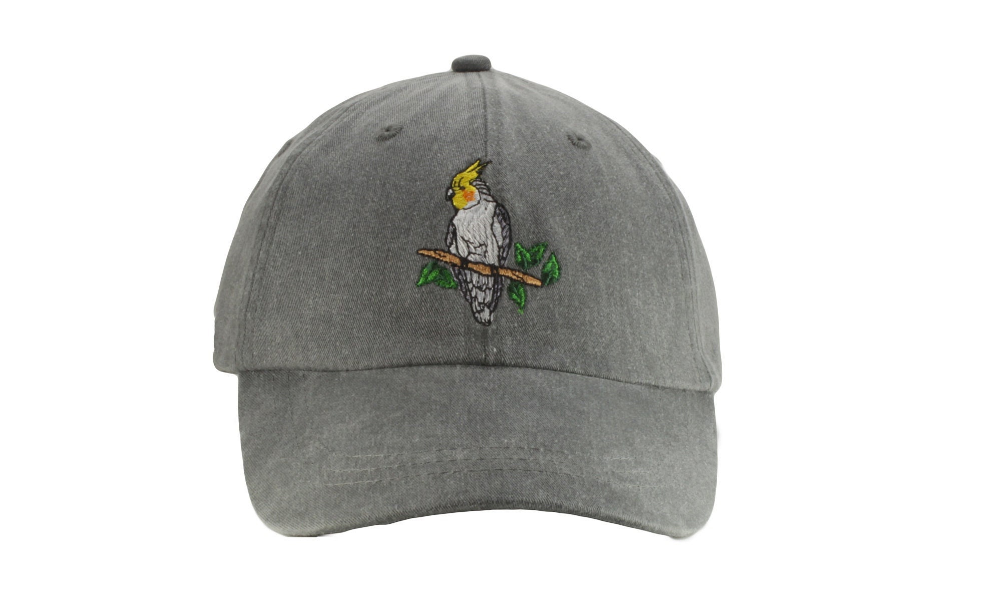 Cockatiel Embroidered Baseball Hat - Wildlife Bird Cap Bird Lover Gift Mom & Dad Hat image 1