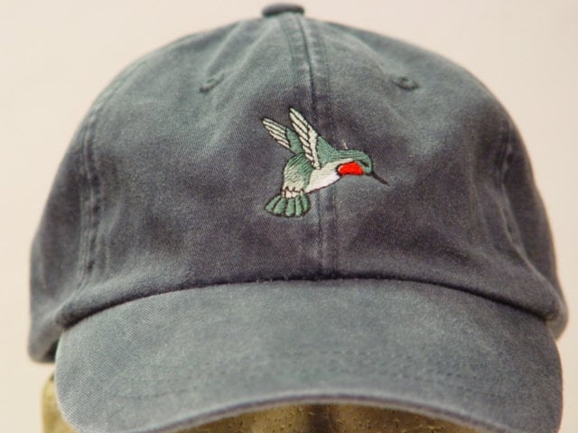 Hummingbird Embroidered Cap - Wildlife Bird Hat for Men & Women - 24 Colors Available - Perfect Gift for Mom & Dad image 0