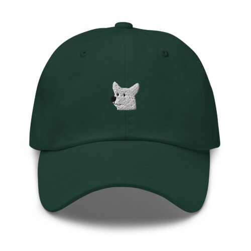 White Shiba Inu Embroidered Baseball Cap - Shiba Dog Mom & Dad Hat Cream Shiba Face Gift image 1