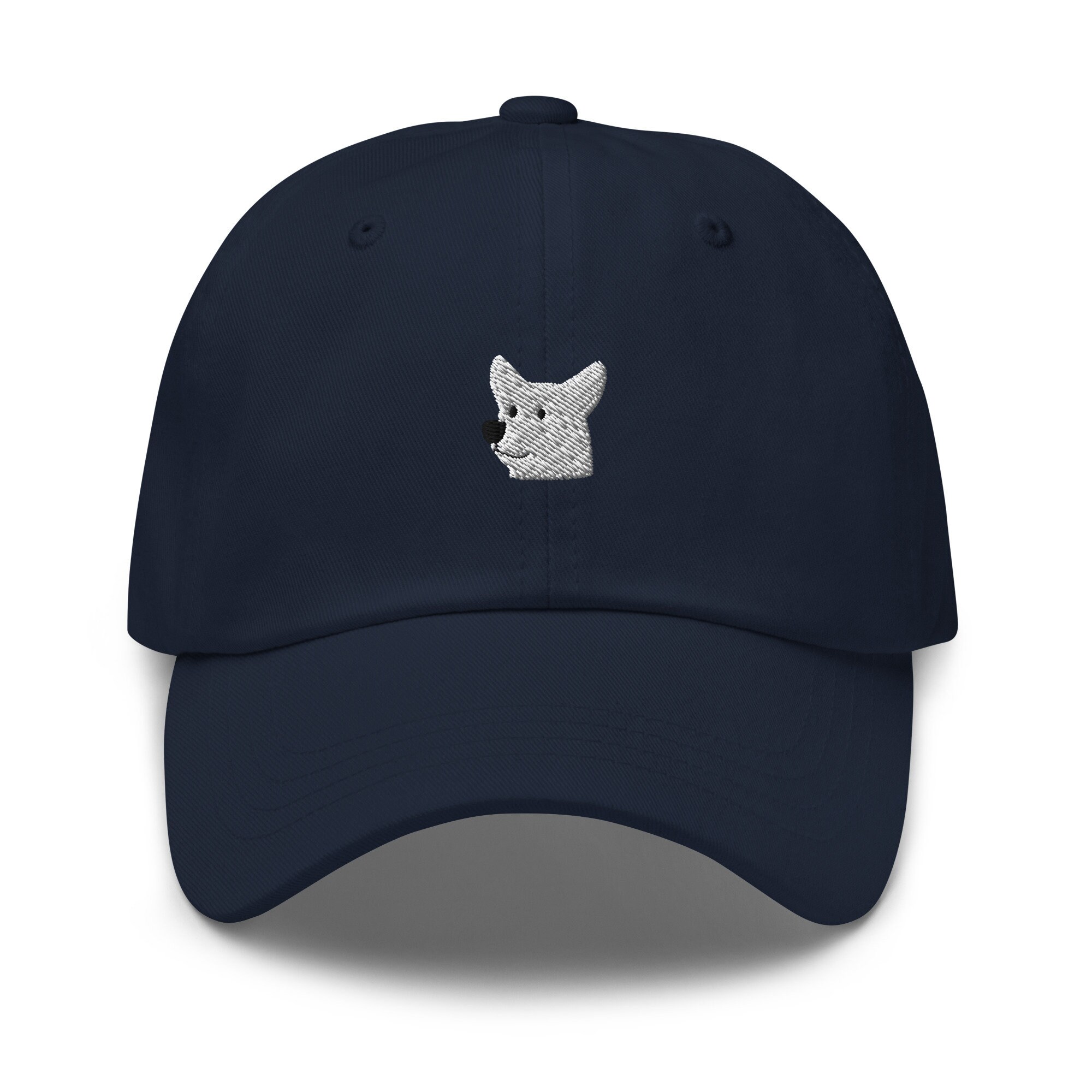 White Shiba Inu Embroidered Baseball Cap - Shiba Dog Mom & Dad Hat Cream Shiba Face Gift image 3