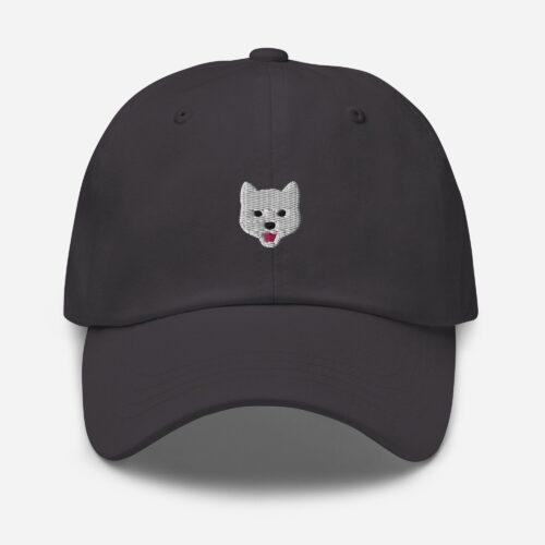 White Shiba Inu Embroidered Hat - Shiba & Jindo Baseball Cap Mom Gifts image 0