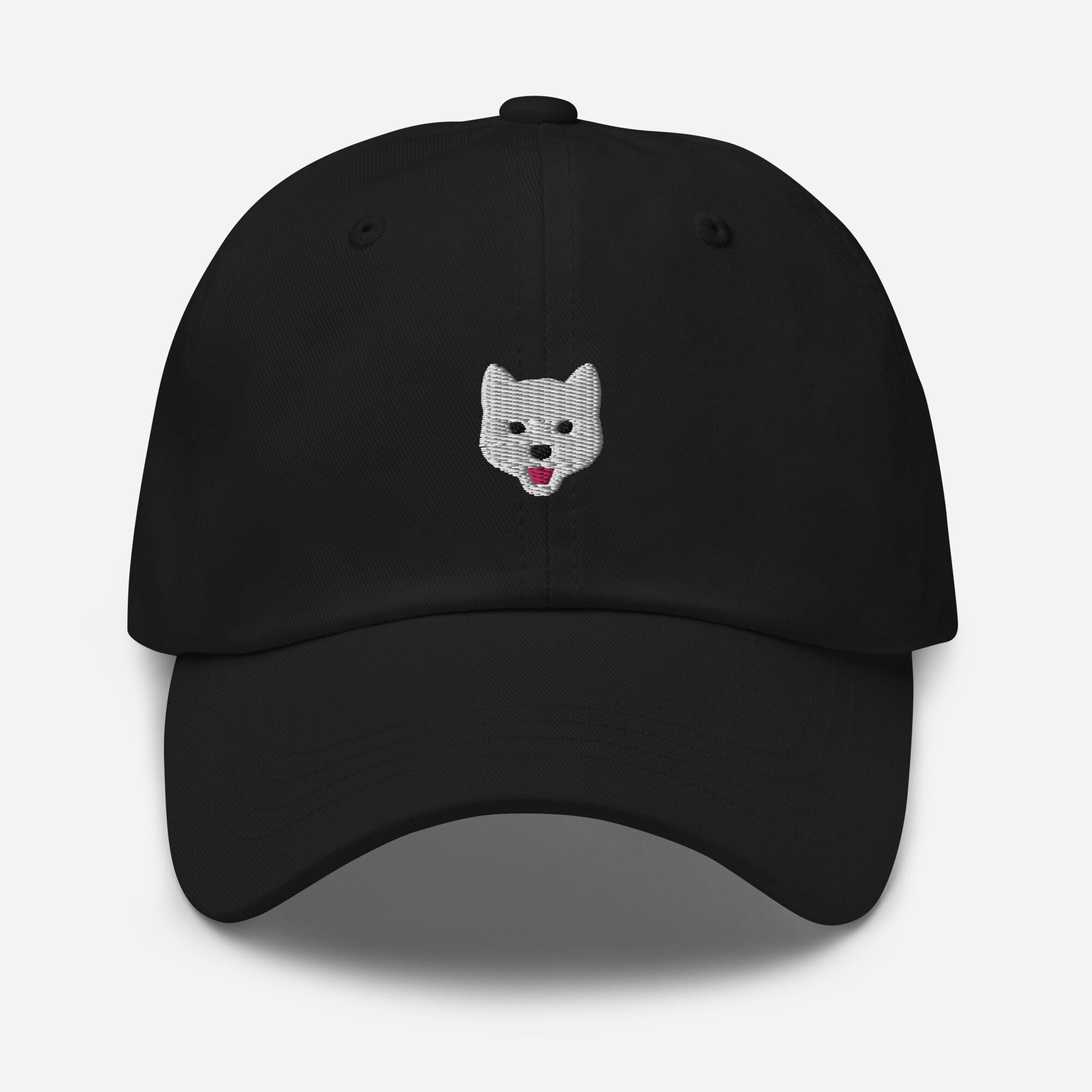 White Shiba Inu Embroidered Hat - Shiba & Jindo Baseball Cap Mom Gifts image 3