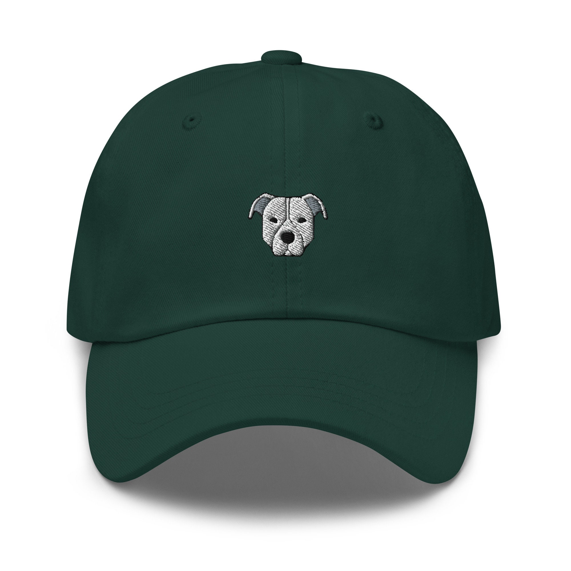 White Pitbull Embroidered Baseball Cap - American Bully Pitbull Terrier Gifts Mom & Dad Hat image 4