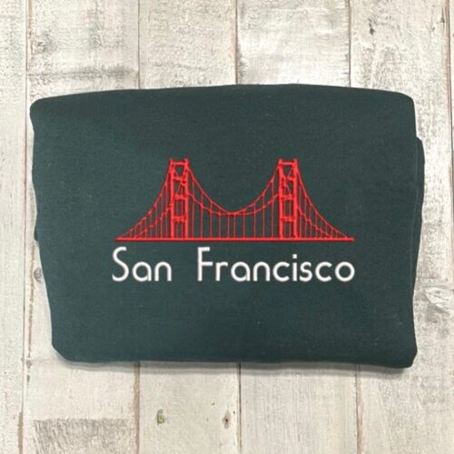 San Francisco Embroidered Sweatshirt - Custom City Crewneck California image 0