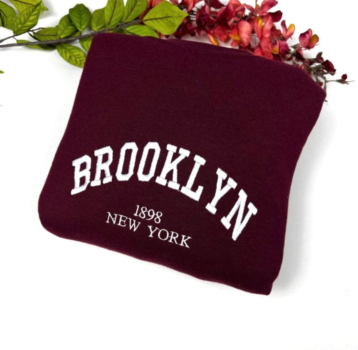 Brooklyn Embroidered Sweatshirts - Custom City Crewnecks image 2