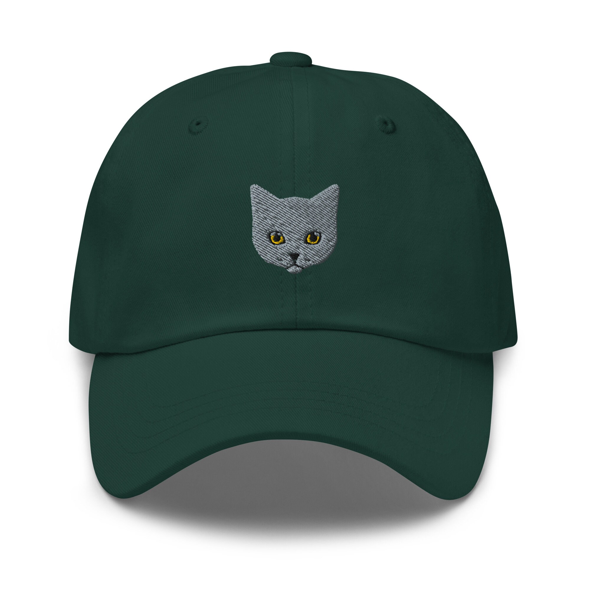 British Shorthair & Russian Blue Cat Embroidered Dad Hat - Chartreux Korat Nebelung Mom Baseball Cap image 2