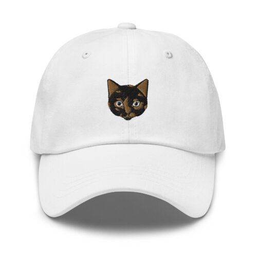 Calico Cat Embroidered Baseball Cap - Calico Cat Mom & Dad Gifts Calico Owner Hat image 2