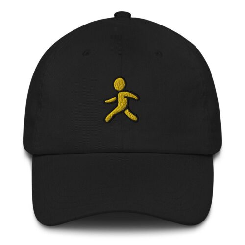 Walking Man Embroidered Cotton Dad Hat - Baseball Cap Perfect Gift image 0