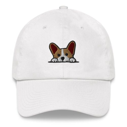 Corgi Dad Hat - Embroidered Vintage Style Baseball Cap - Kawaii Chibi Gift image 0