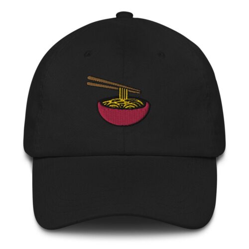 Ramen Bowl Dad Hat - Embroidered Baseball Cap - Vintage Style Kawaii Chibi Gift image 0