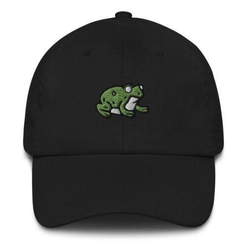 Chunky Frog Dad Hat - Embroidered Vintage Style Baseball Cap - Kawaii Unisex Gift image 0