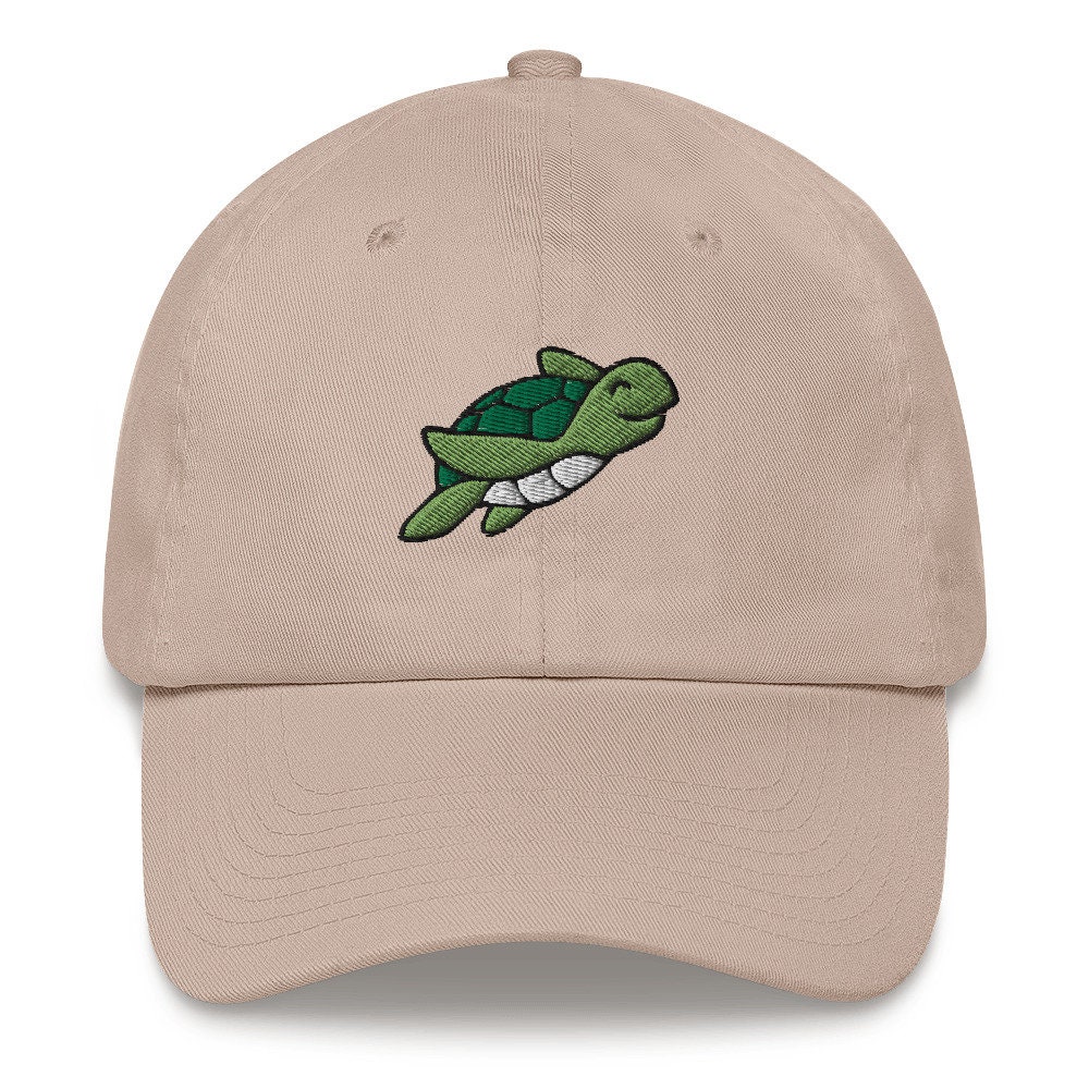 Turtle Dad Hat - Embroidered Vintage Style Baseball Cap - Kawaii Chibi Gift image 4