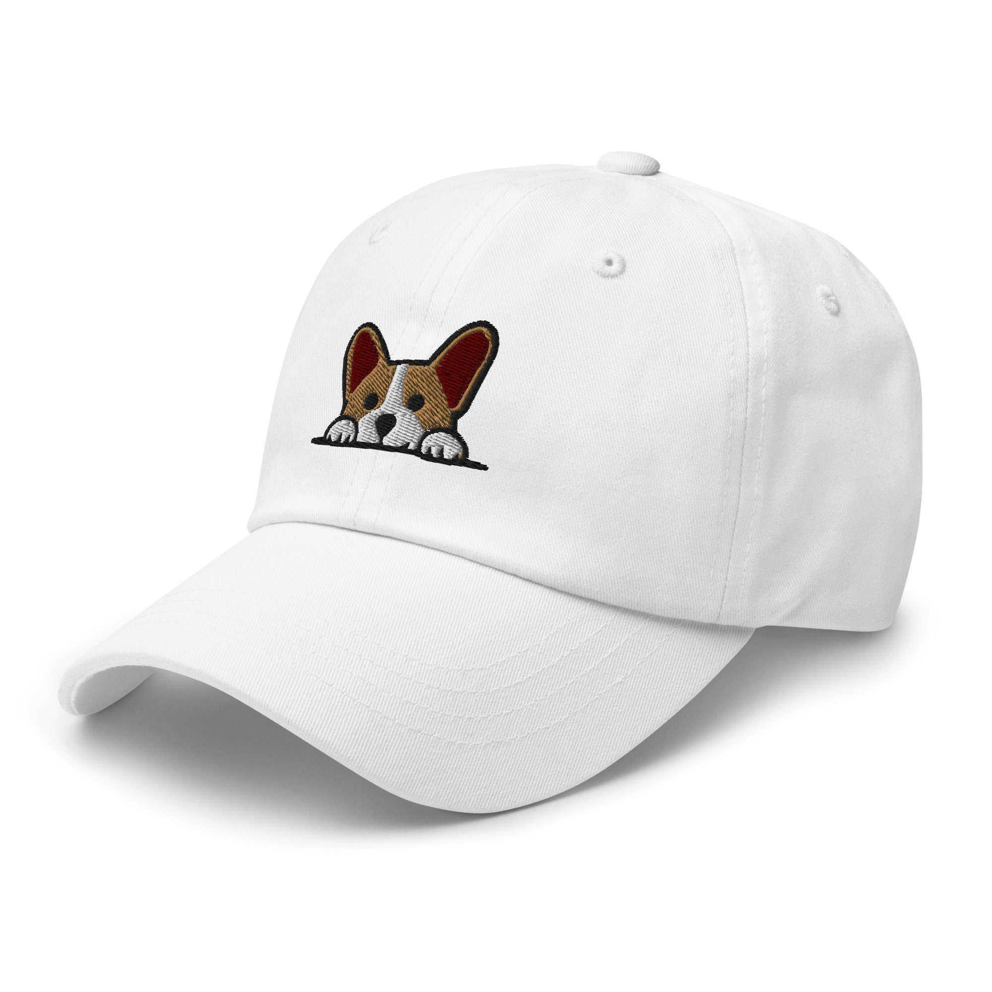 Corgi Dad Hat - Embroidered Vintage Style Baseball Cap - Kawaii Chibi Gift image 1