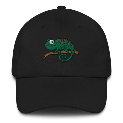 Unisex Chameleon Embroidered Baseball Cap - Nature Lover Gift image 0