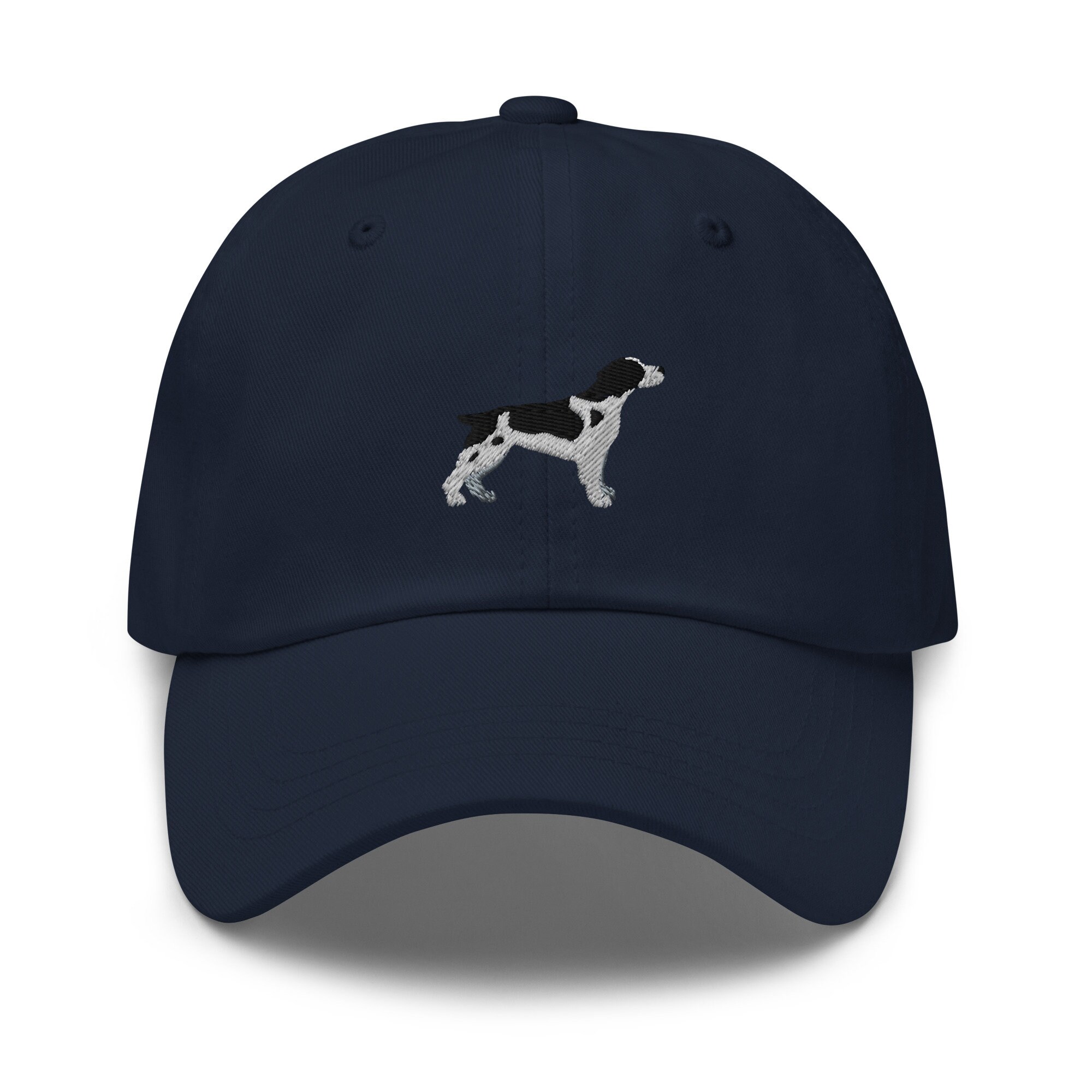 Brittany Spaniel Hat - Embroidered Black and White Baseball Cap Spaniel Mom & Dad Gift image 4