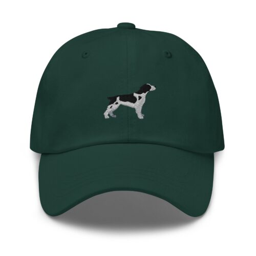 Brittany Spaniel Hat - Embroidered Black and White Baseball Cap Spaniel Mom & Dad Gift image 1