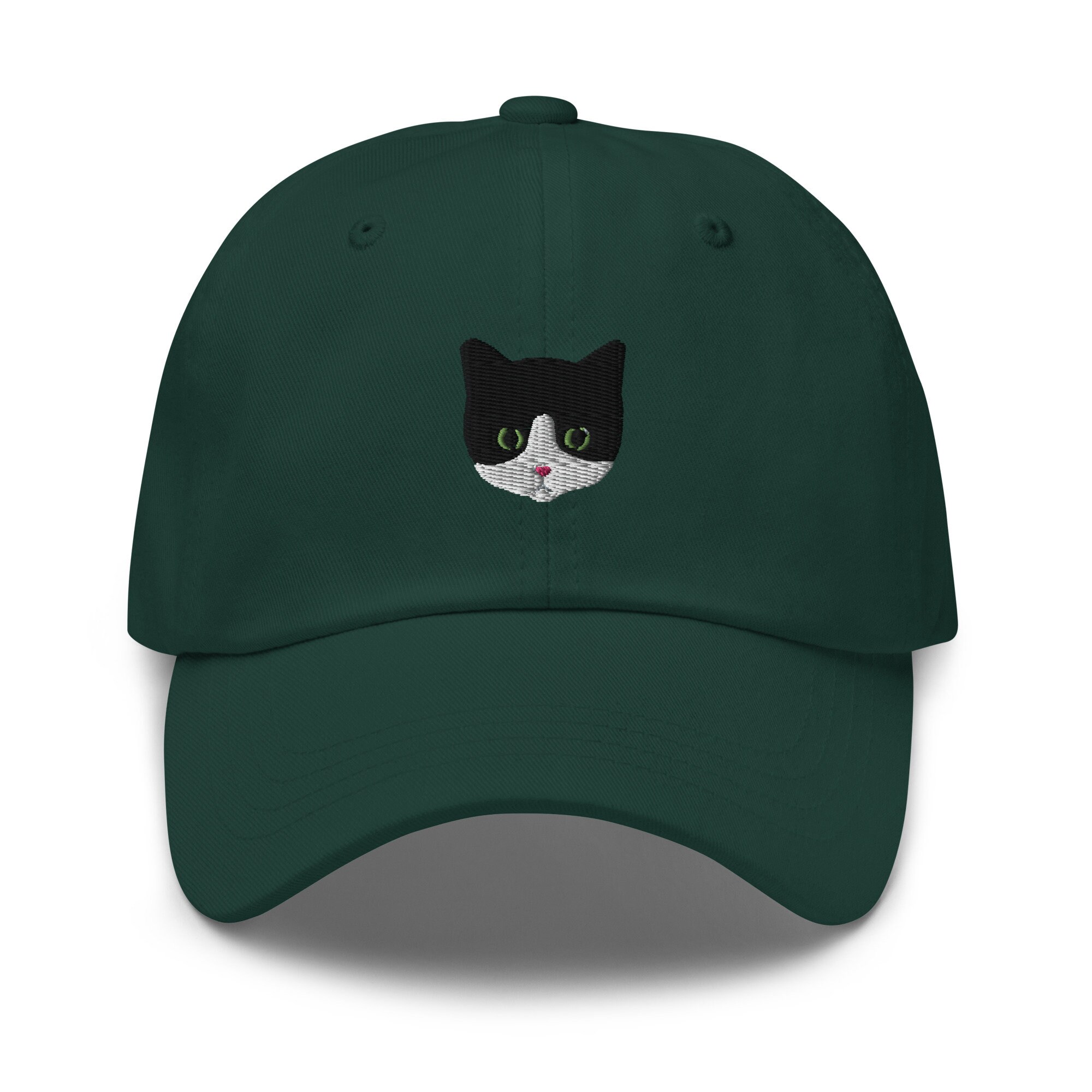 Tuxedo Cat Embroidered Baseball Cap - Cat Mom & Dad Gift Cute Cat Lover Hat image 2