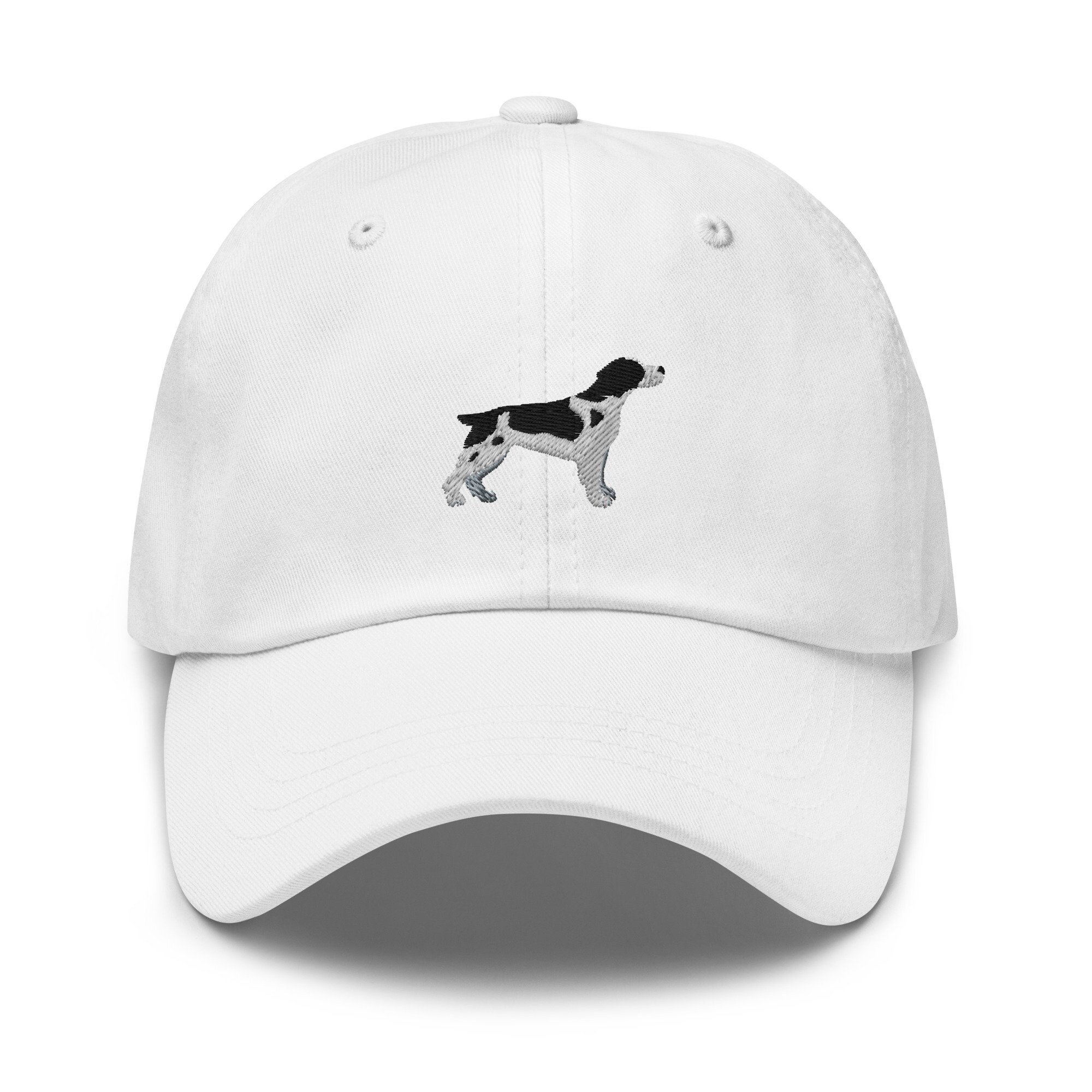 Brittany Spaniel Hat - Embroidered Black and White Baseball Cap Spaniel Mom & Dad Gift image 2