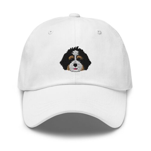 Tricolor Bernedoodle Embroidered Baseball Cap - Bernedoodle Dad Hat Bernese Mountain Doodle Gift image 0