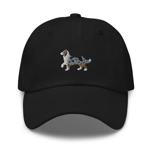 Blue Merle Australian Shepherd Embroidered Cap - Cute Aussie Dad Hat Dog Mom Gift image 2