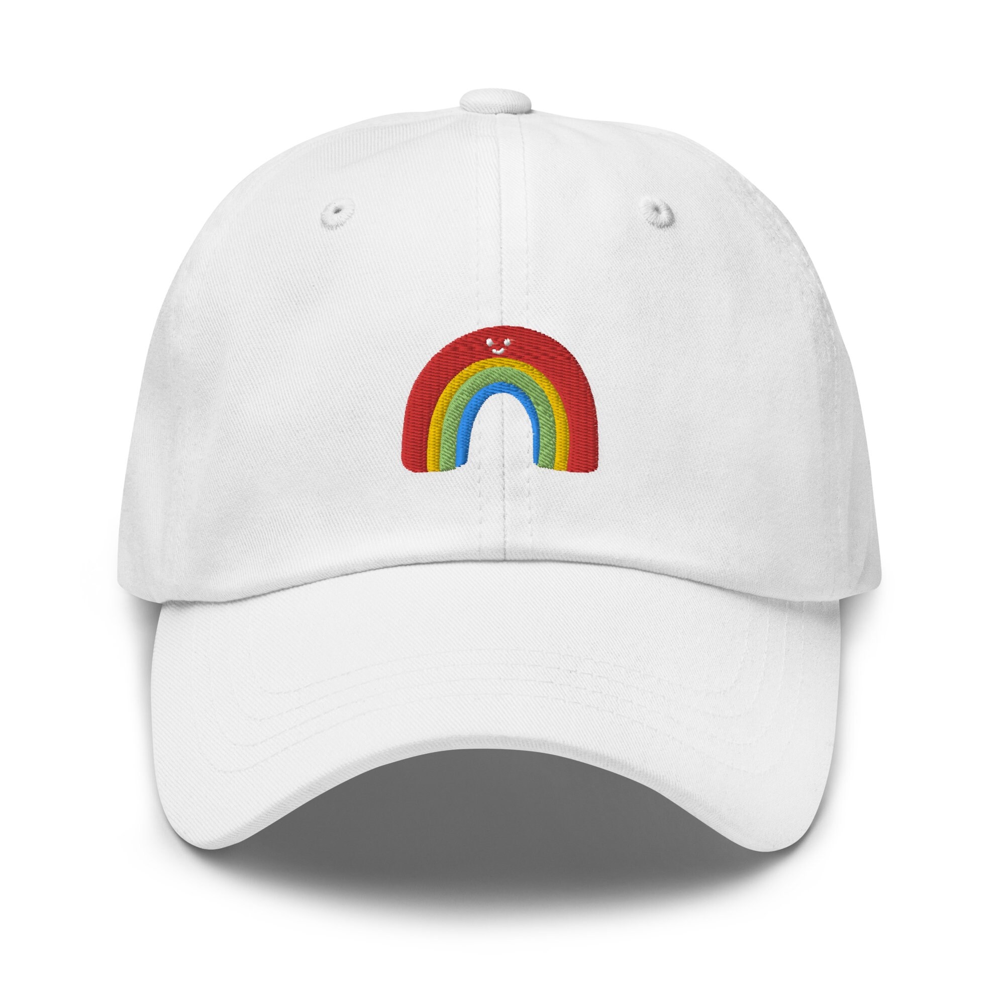 Smiley Rainbow Embroidered Dad Cap - Trendy Fit Comfortable Baseball Hat Gift image 2