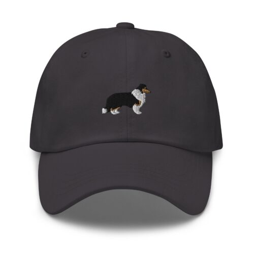 Tricolor Rough Collie Embroidered Hat - Baseball Cap for Collie Mom Tri-Color Collie Lover Gift image 0