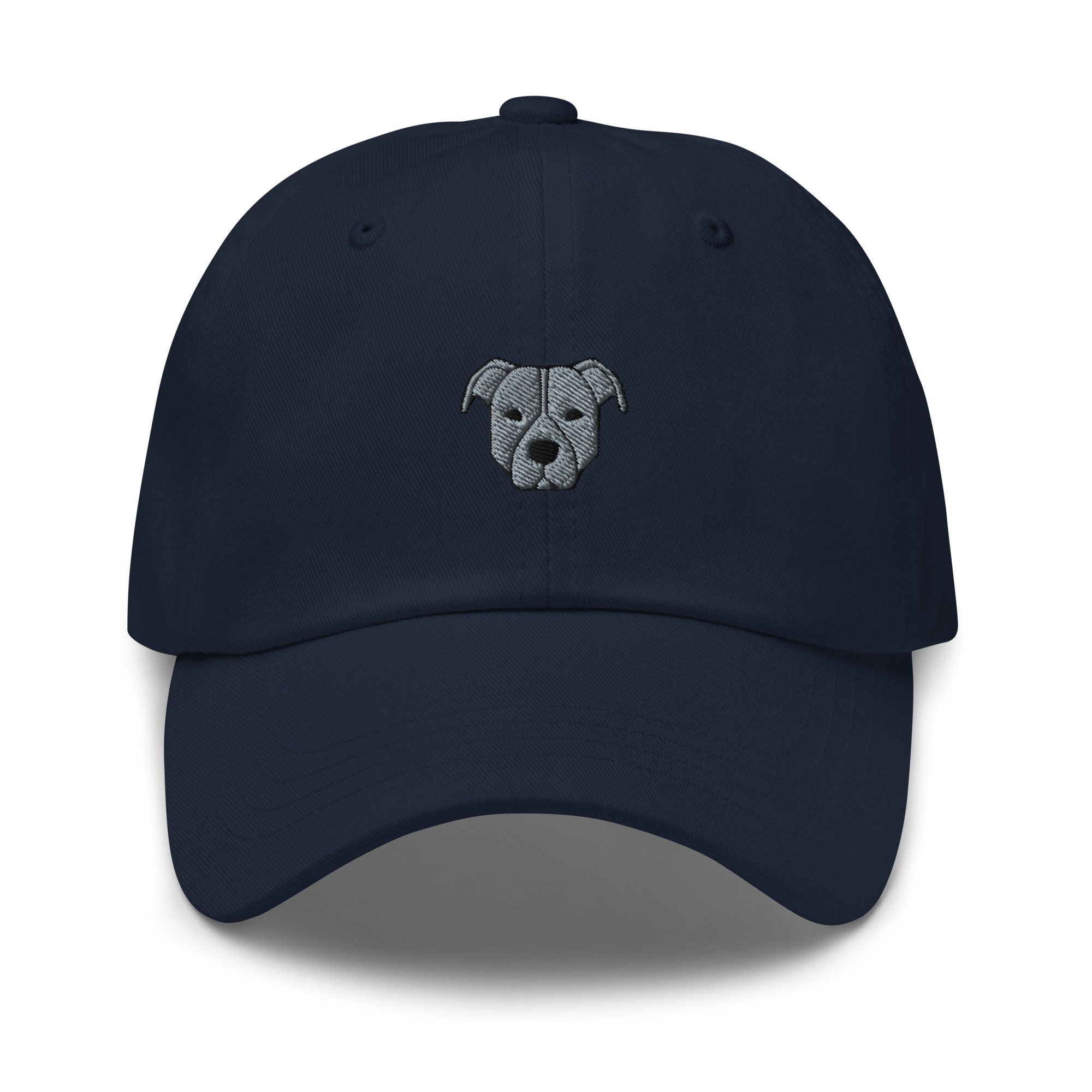 Blue Pitbull Embroidered Baseball Cap - Dad Hat American Bully & Staffordshire Terrier Gifts Pittie Mom image 2