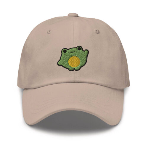 Chonky Cartoon Frog Embroidered Dad Cap - Trendy Comfortable Baseball Hat Gift image 0