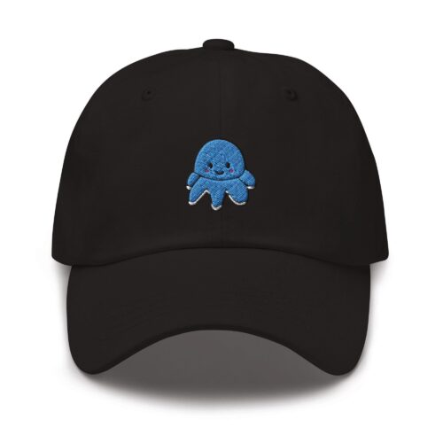 Smiling Plush Octopus Dad Cap - Embroidered Baseball Hat Gift image 0