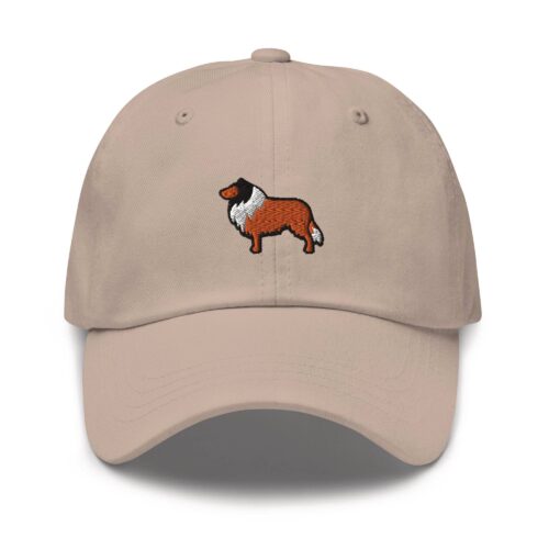 Rough Collie Embroidered Dad Cap - Trendy Fit Baseball Hat Gift image 0