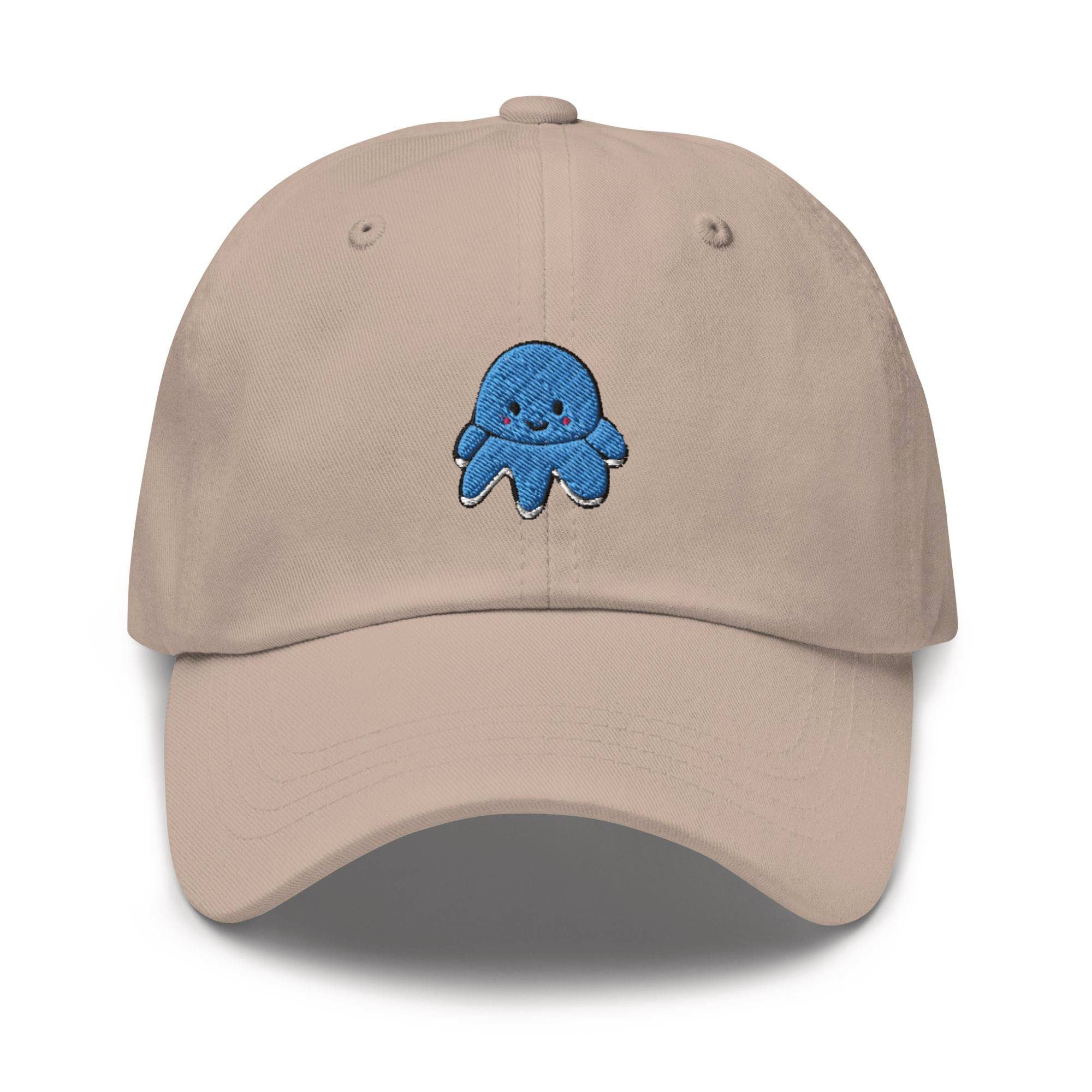 Smiling Plush Octopus Dad Cap - Embroidered Baseball Hat Gift image 3