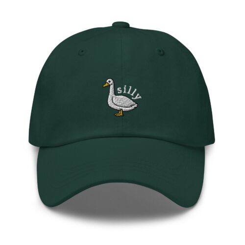 Silly Goose Embroidered Cap - Cute & Funny Goose Dad Hat 6 Panel Baseball Cap Silly Goose University Gift image 0