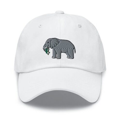 Elephant Embroidered Dad Cap - Trendy Fit Comfortable Baseball Hat image 0