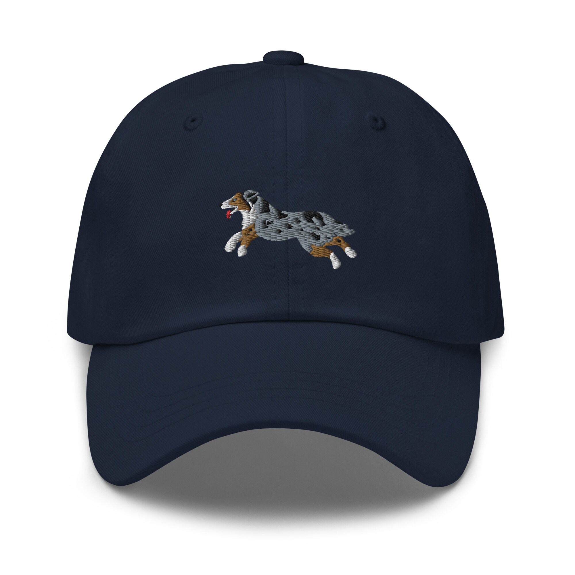 Australian Shepherd Embroidered Baseball Cap - Cute Aussie Dog Parent Gift 6 Panel Dad Hat image 2