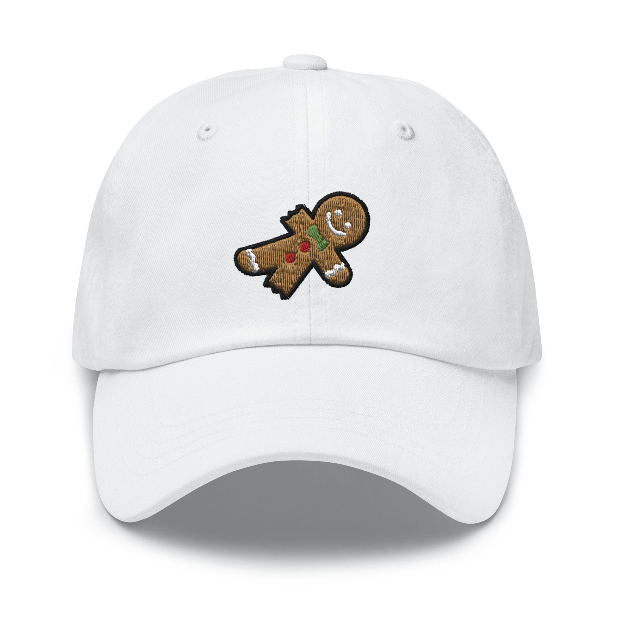 Bitten Gingerbread Man Embroidered Dad Cap - Trendy Comfortable Baseball Hat Gift image 2