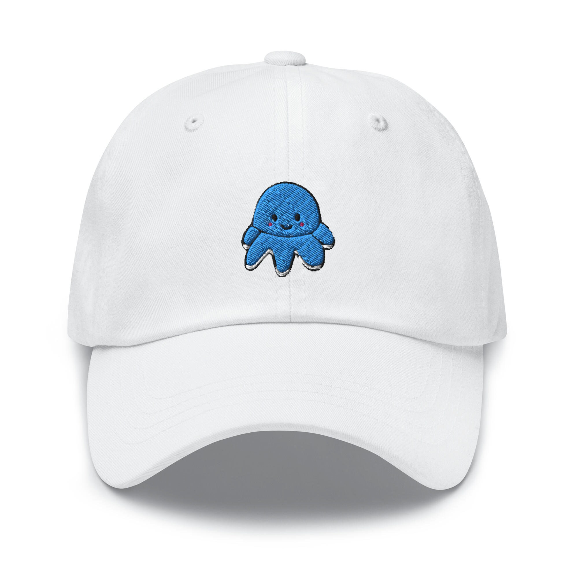 Smiling Plush Octopus Dad Cap - Embroidered Baseball Hat Gift image 1