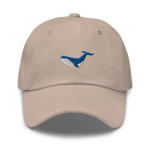 Blue Whale Embroidered Dad Cap - Trendy Fit Comfortable Baseball Hat Gift image 0