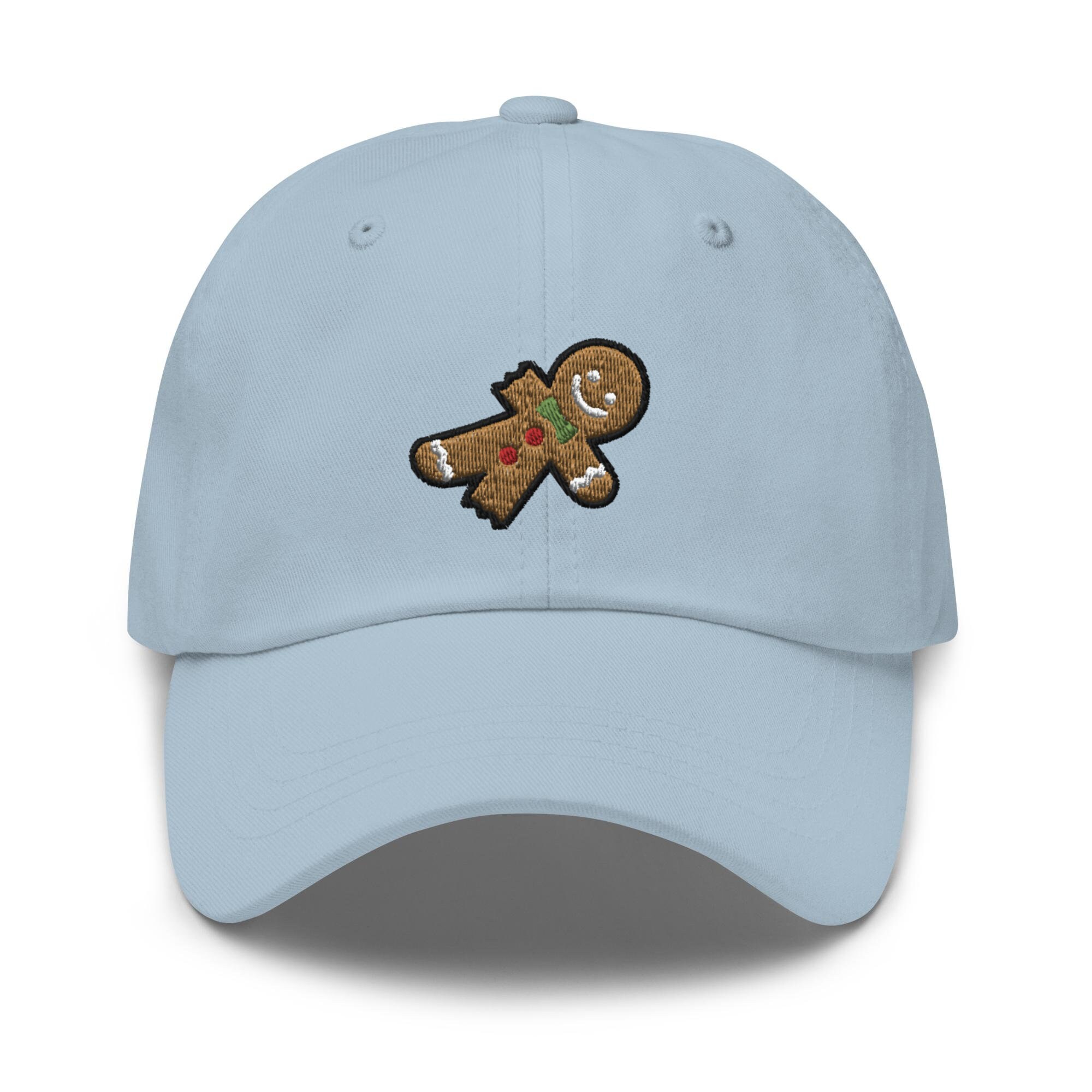 Bitten Gingerbread Man Embroidered Dad Cap - Trendy Comfortable Baseball Hat Gift image 5