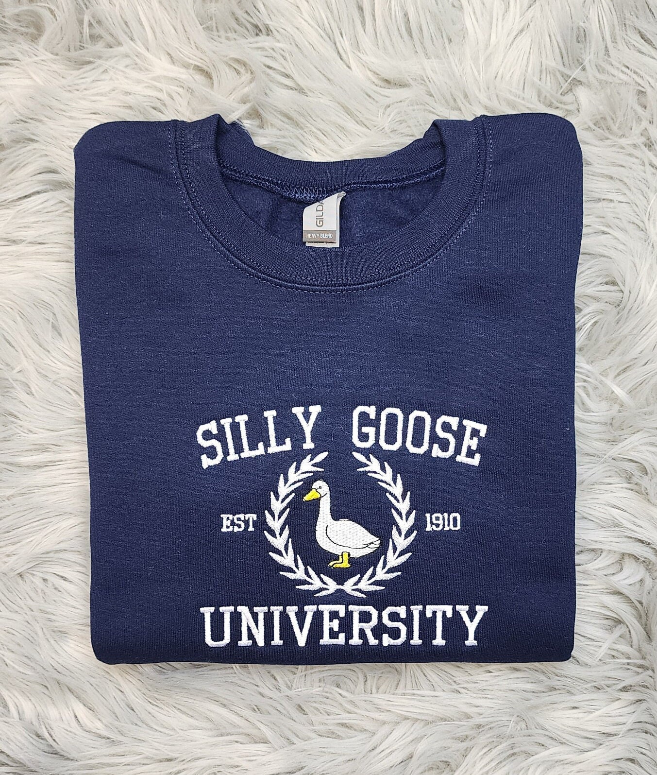 Silly Goose University Embroidered Sweatshirt or Hoodie Fun Embroidered Gift for All Ages image 2