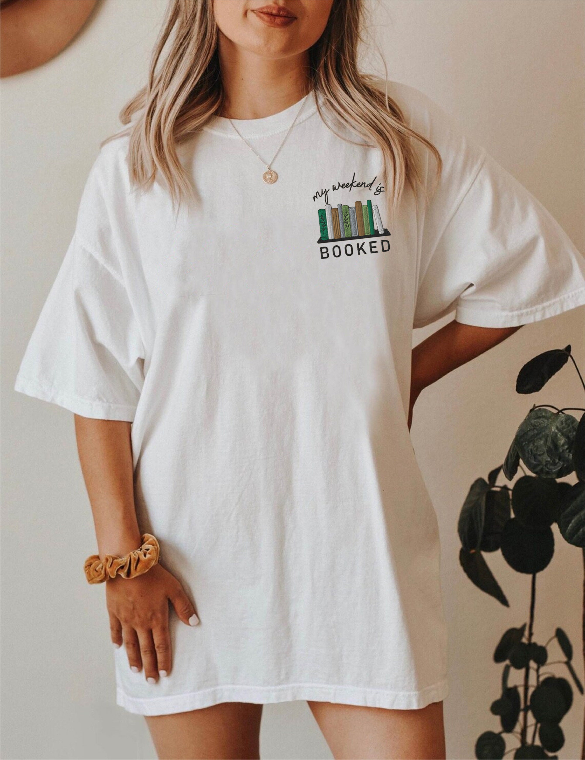 Embroidered Bookish Shirt - Bookworm Shirt Book Lovers T-Shirt Teacher Book Lovers Shirt Book Sweatshirt Book Club Gift Wildflower Shirt image 4