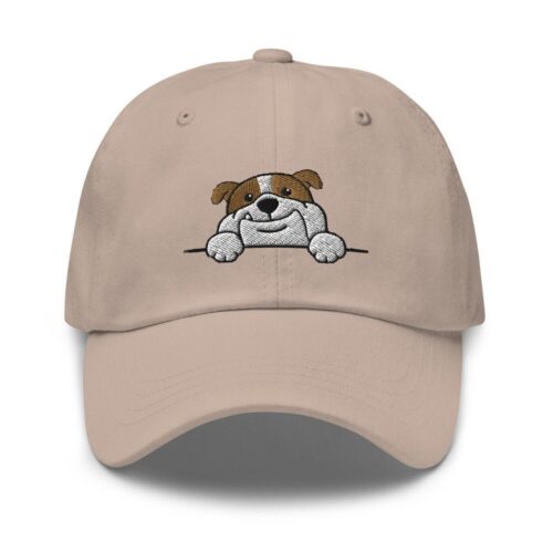 Cute Bulldog Embroidered Baseball dad Hat,Bulldog Lover Gift,Bulldog Owner Hat,Bulldog Mom Gift,English Bulldog Dad Gift,Embroidered Dad Hat image 0