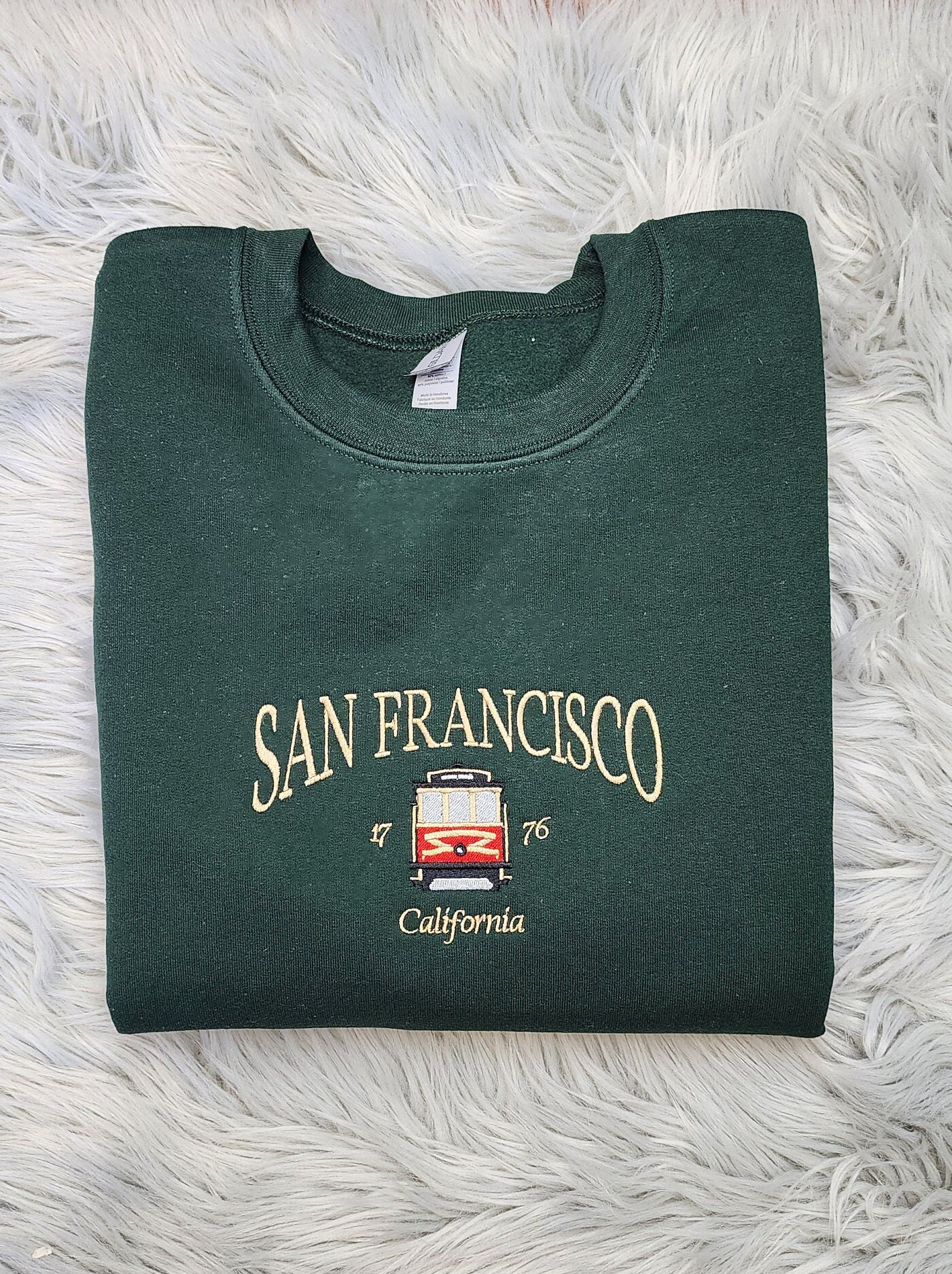 Unisex Embroidered San Francisco Sweatshirt California Hoodie for Men and Women image 1