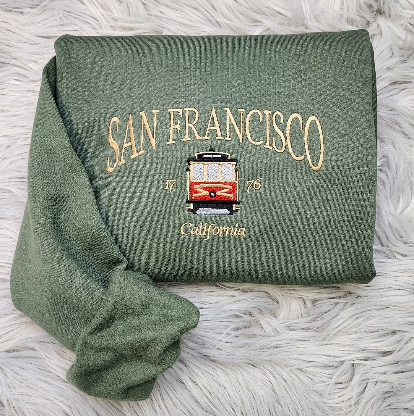 Unisex Embroidered San Francisco Sweatshirt California Hoodie for Men and Women image 2