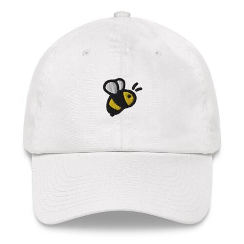 Unisex Embroidered Bee Baseball Cap Adjustable Dad Hat image 0