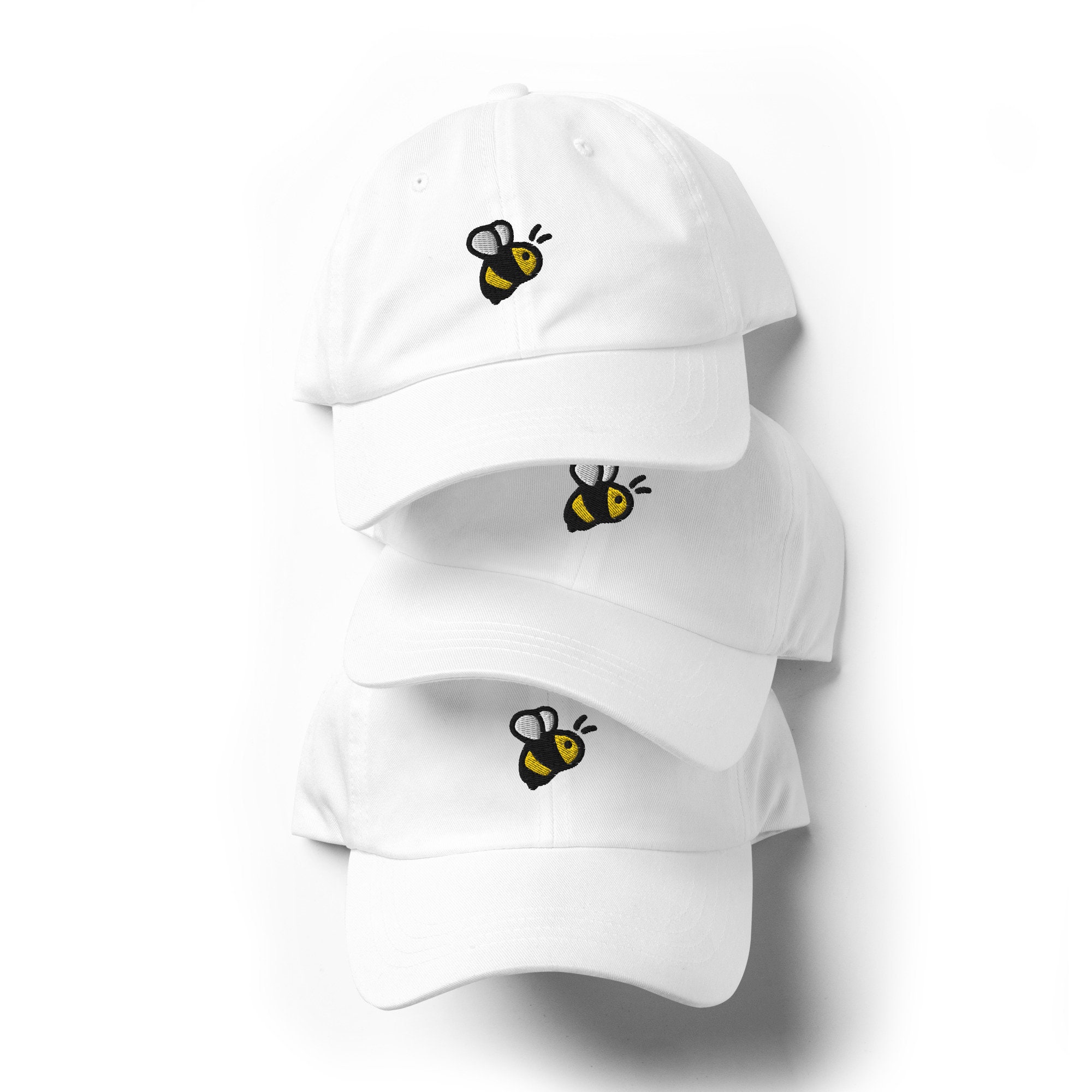 Unisex Embroidered Bee Baseball Cap Adjustable Dad Hat image 2