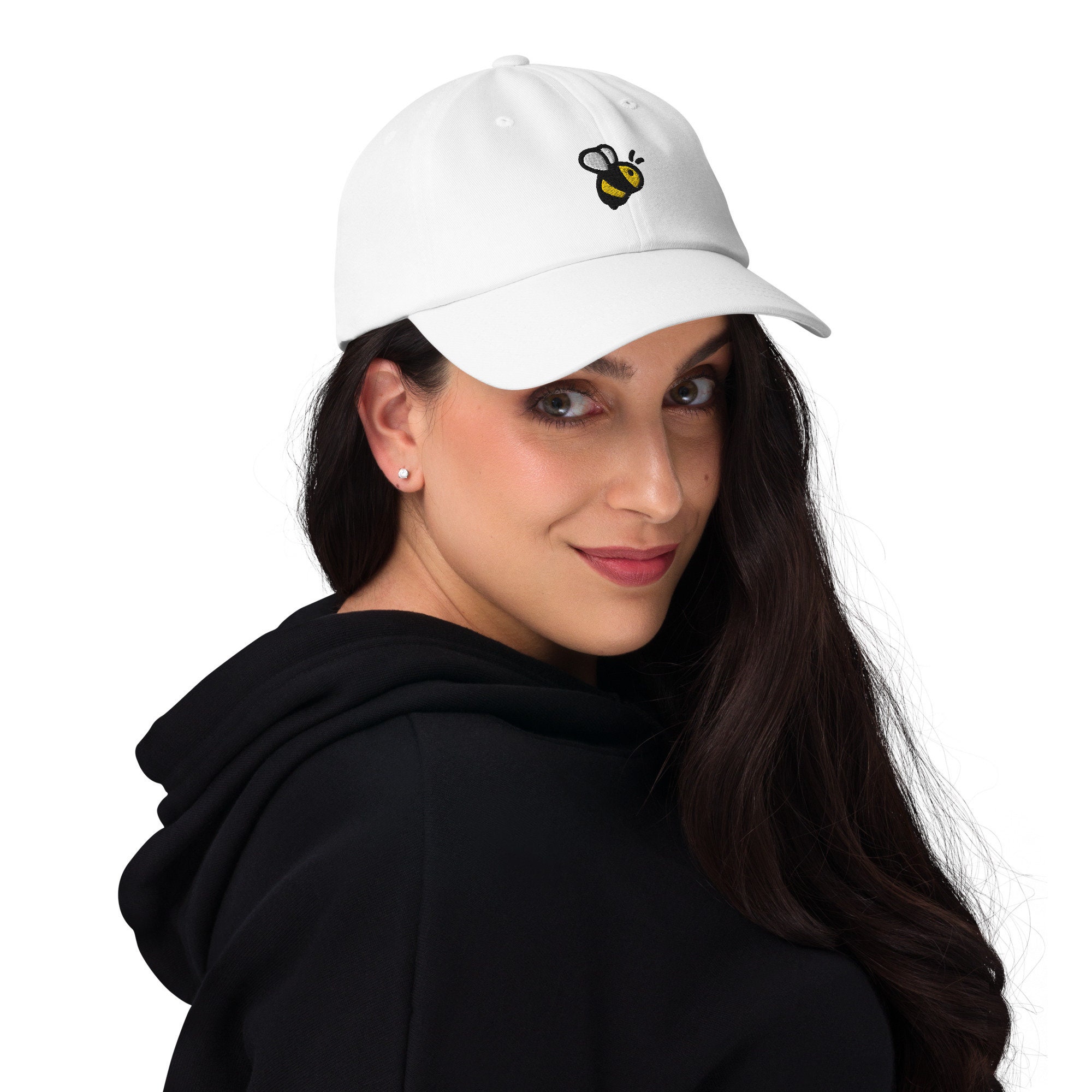 Unisex Embroidered Bee Baseball Cap Adjustable Dad Hat image 3